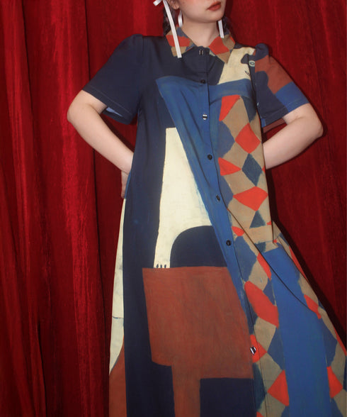 Geometric Retro Art Dress